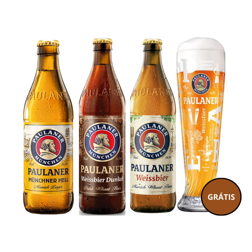 Kit Paulaner  3 Garrafas + Copo Grátis