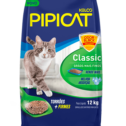 Areia Sanitária Kelco Pipicat Classic 12kg