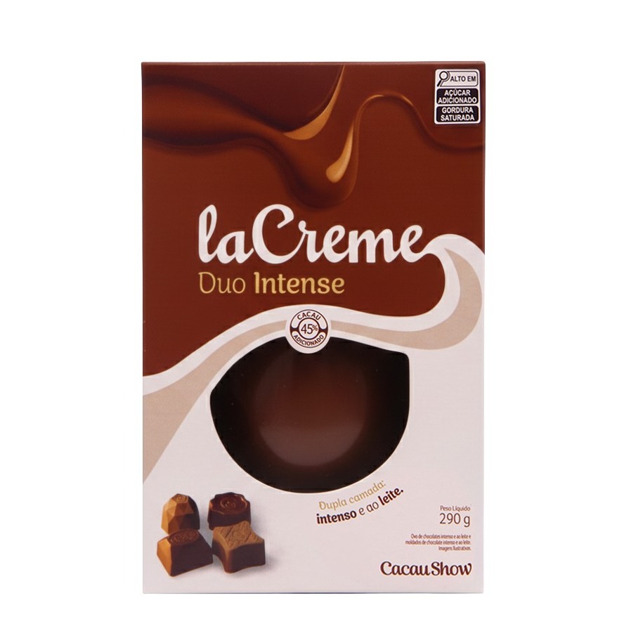 Ovo de Páscoa Lacreme Duo Intense 45% 290g