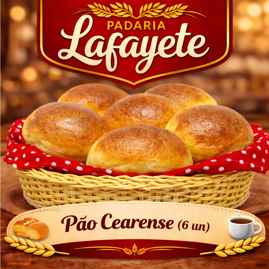 🍞 Pão Cearense da Lafayete (6 un)
