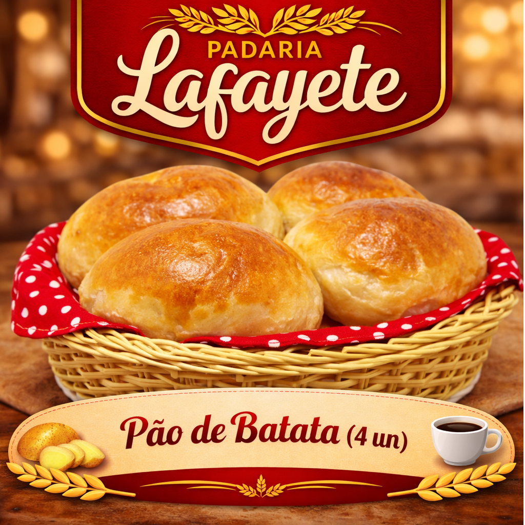 🥔🍞 Pão de Batata (4 un)