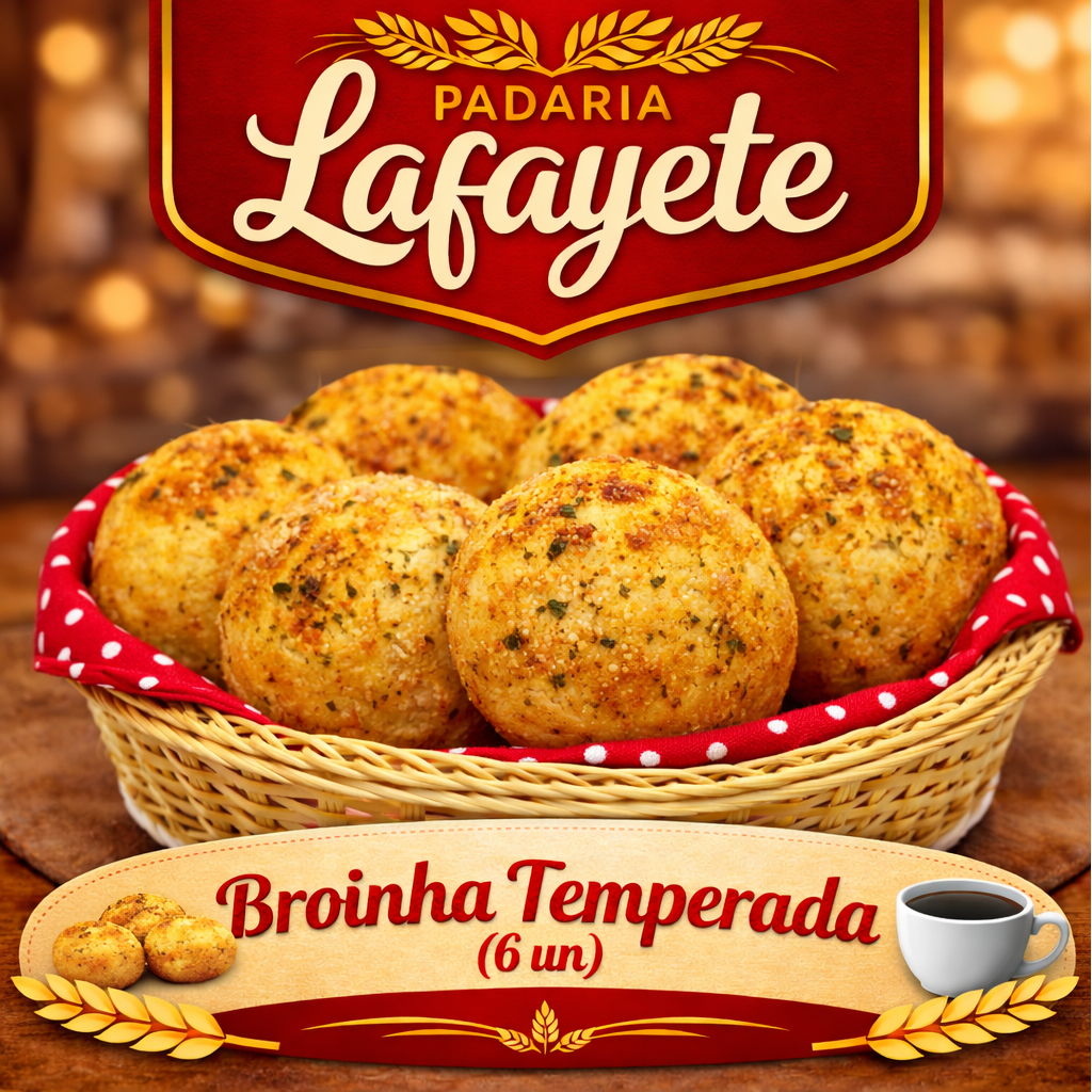 🌽🔥 Broinha Temperada (6 un)