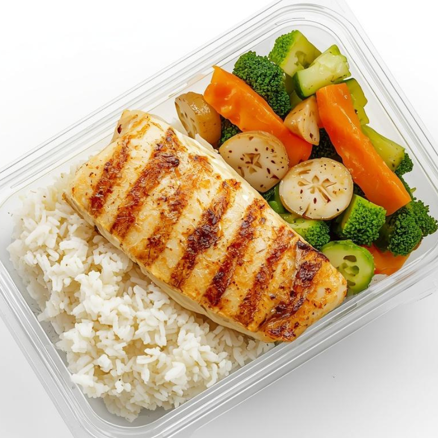 Tilapia Grelhada com legumes