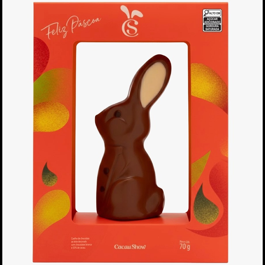 Coelho Artesanal Cacau Magia ao Leite 70g