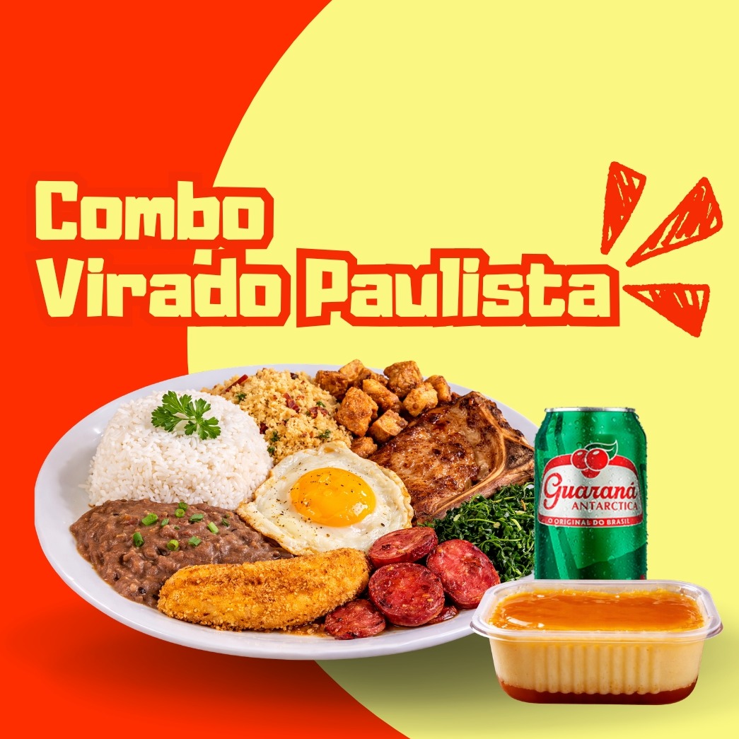 Combo: Virado a Paulista + Bebida + Sobremesa