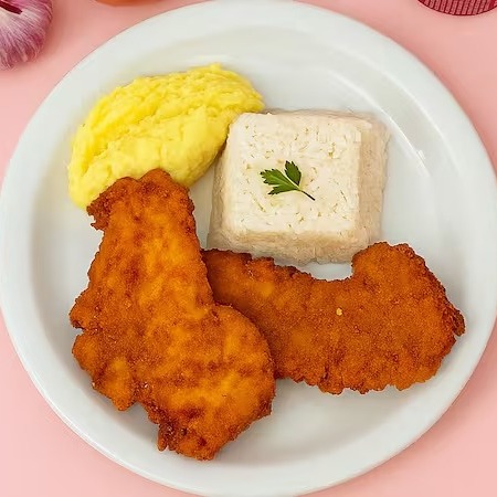 Filé Frango a Milanesa (empanado) + Acompanhamento