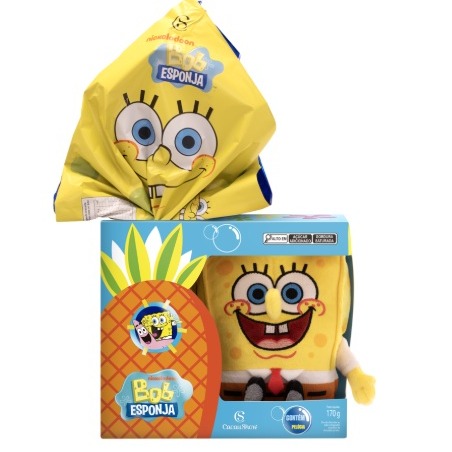 Ovo de Páscoa Pelúcia Bob Esponja 170g