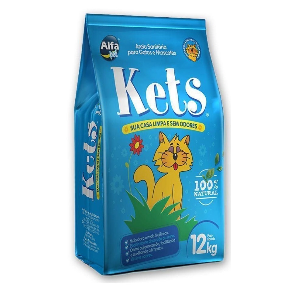 Areia Higiênica Kets 12kg