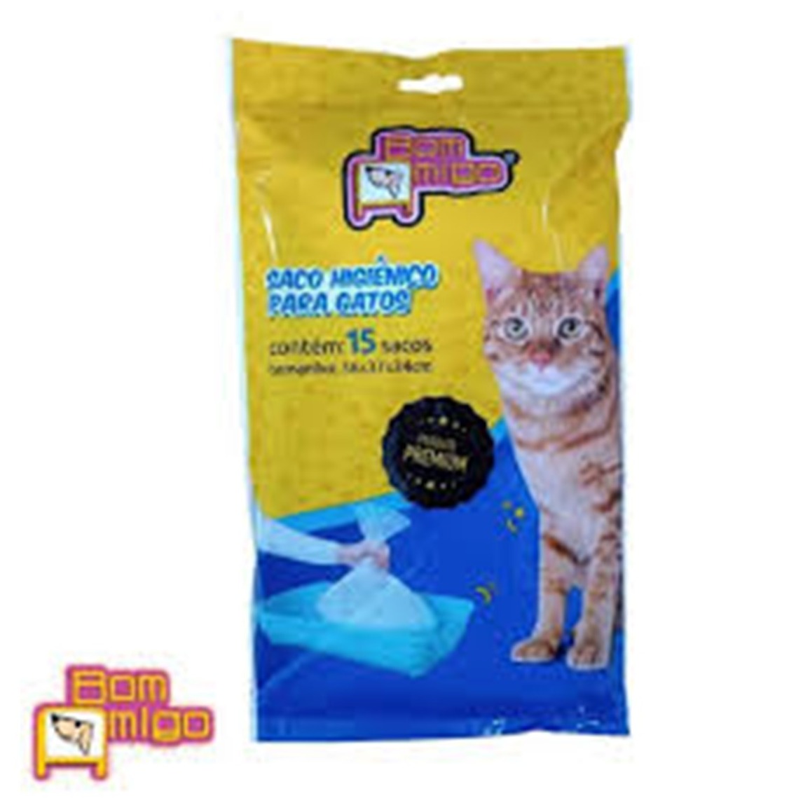 Saco Higiênico Para Gatos Bom Amigo 15 Unidades