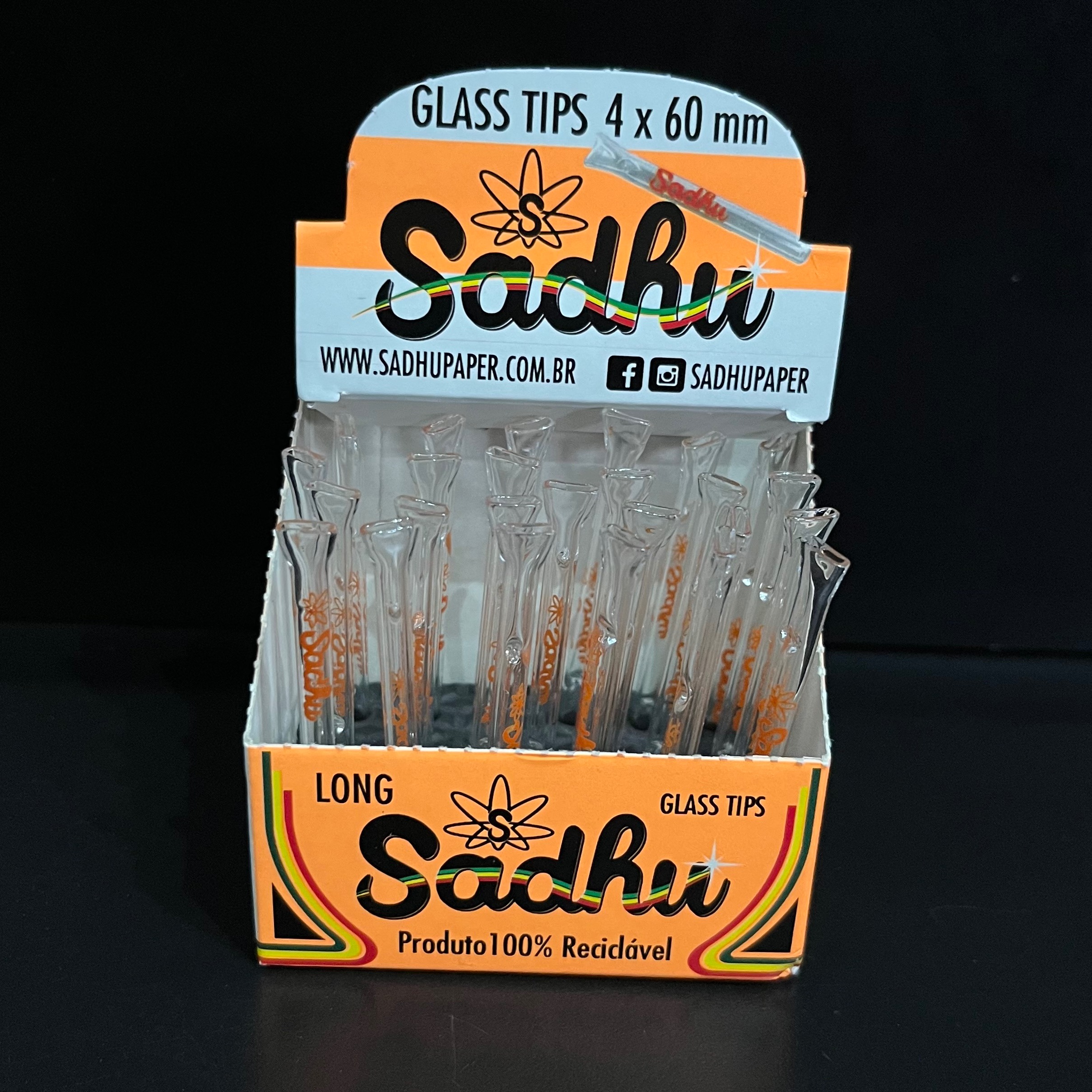 PITEIRA DE VIDRO SADHU LONG 4MM