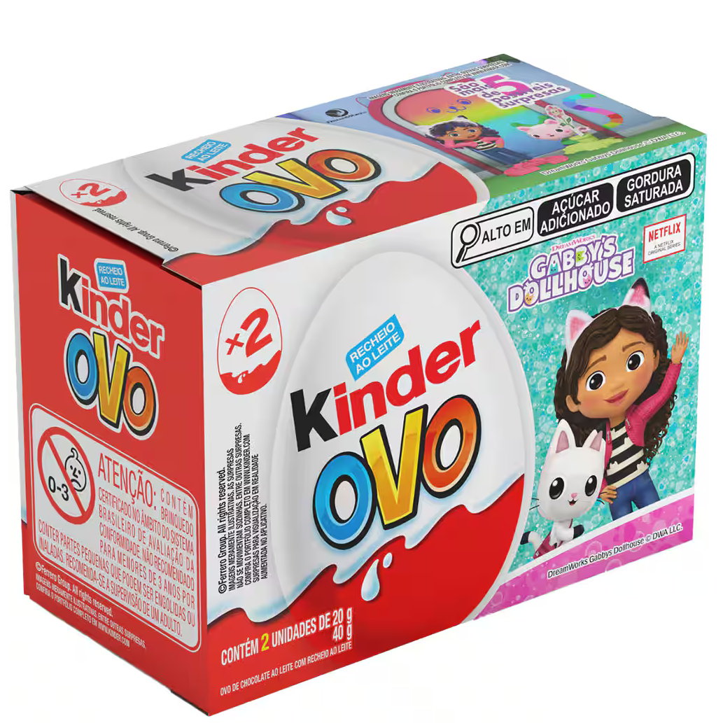 Caixa c/ 2un - Kinder Ovo Casa Da Gaby (Gabby's DollHouse)