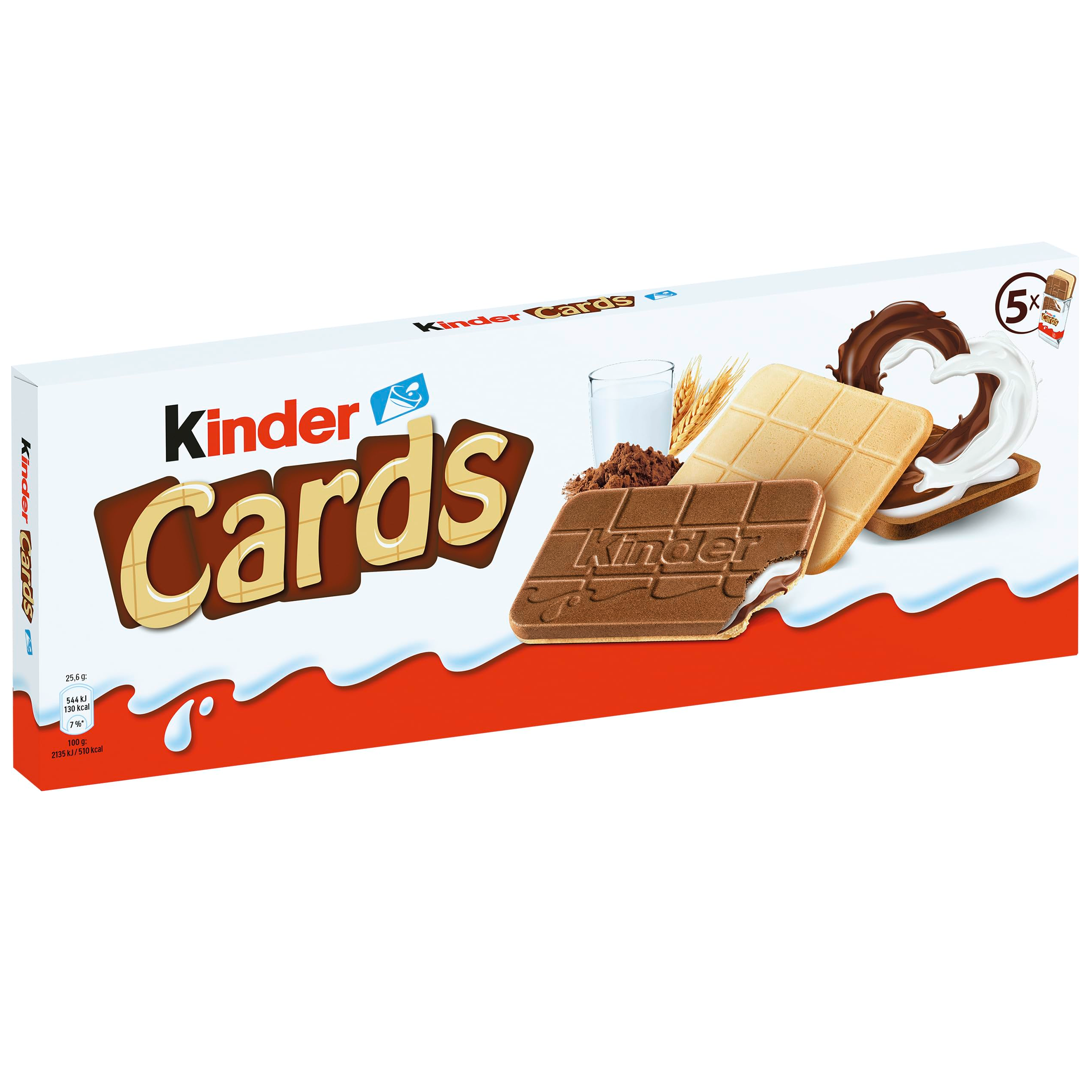 Kinder Cards 128g (Caixa c/ 5x packs)