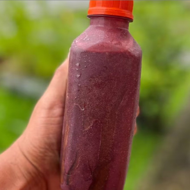 SMOOTHIE DE ACAI BATIDO COM MORANGO