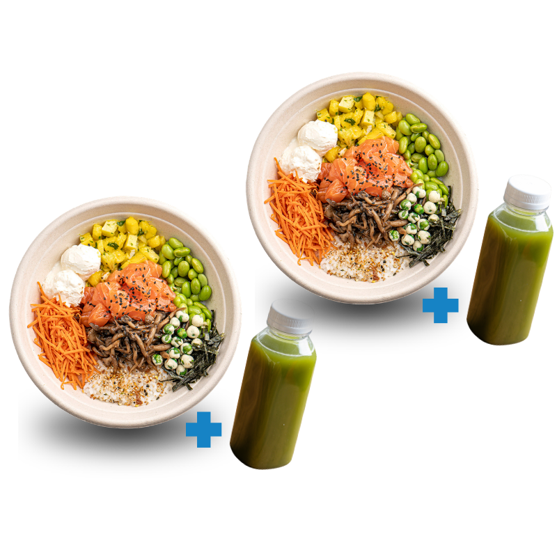 Combo 2 Pokes + 2 Bebidas.