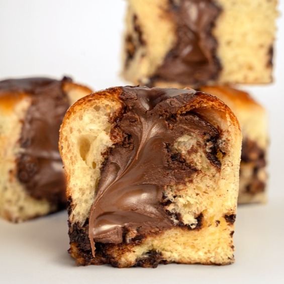 Brioche Recheado | Gotas de Chocolate e Recheado com Nutella