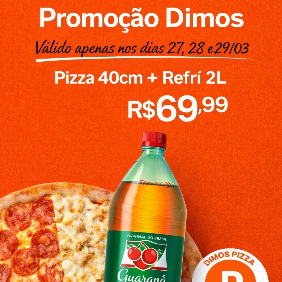 Pizza 40cm + Refri 2L (GRATIS)