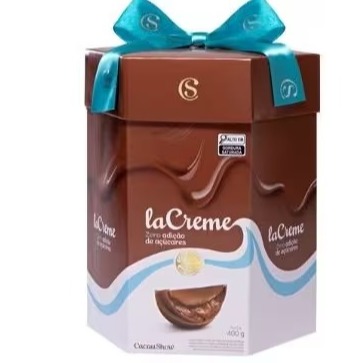 Ovo De Páscoa Recheado Lacreme Ao Leite Zero Adição De Açúcar 400g