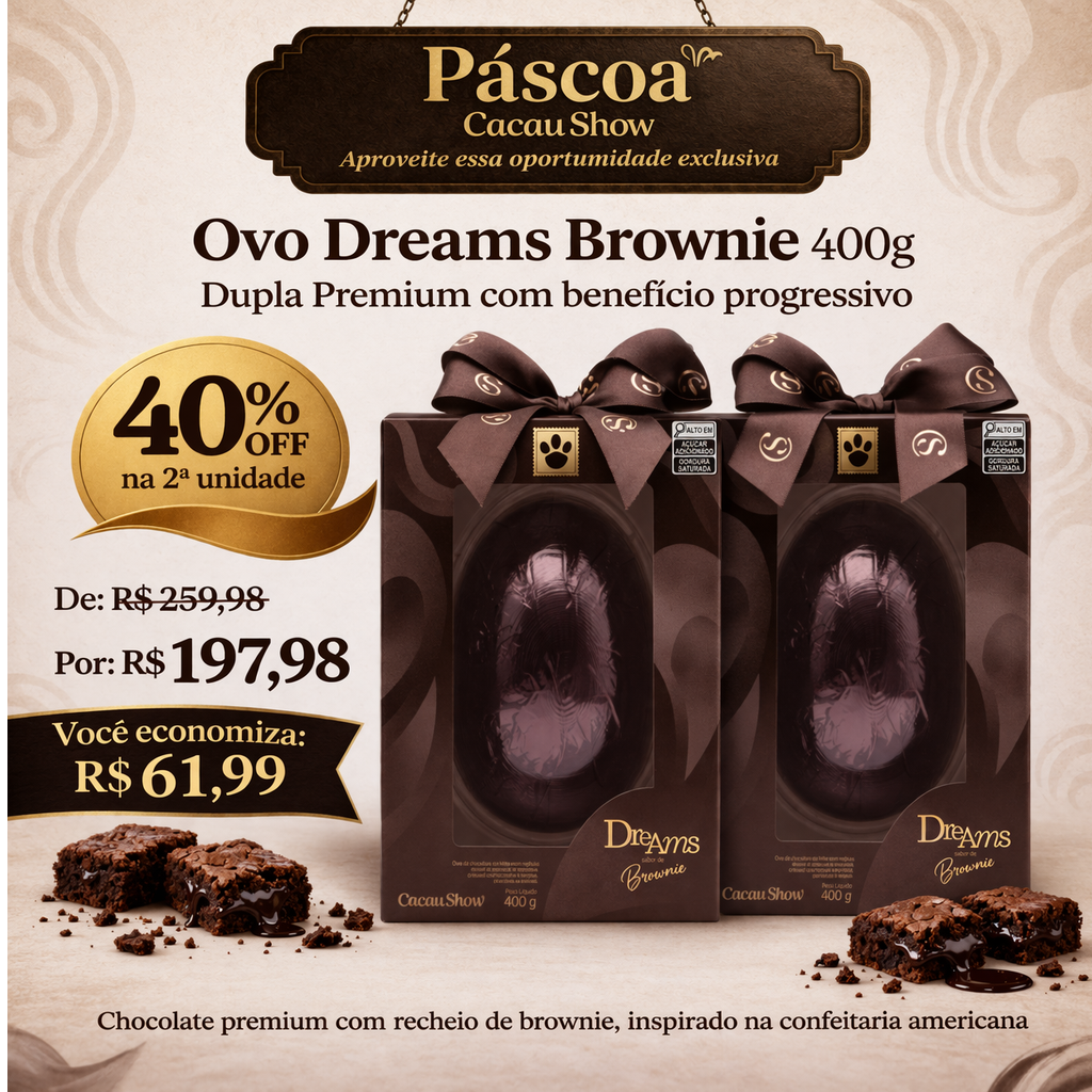 2X OVOS DREAMS BROWNIE 400G