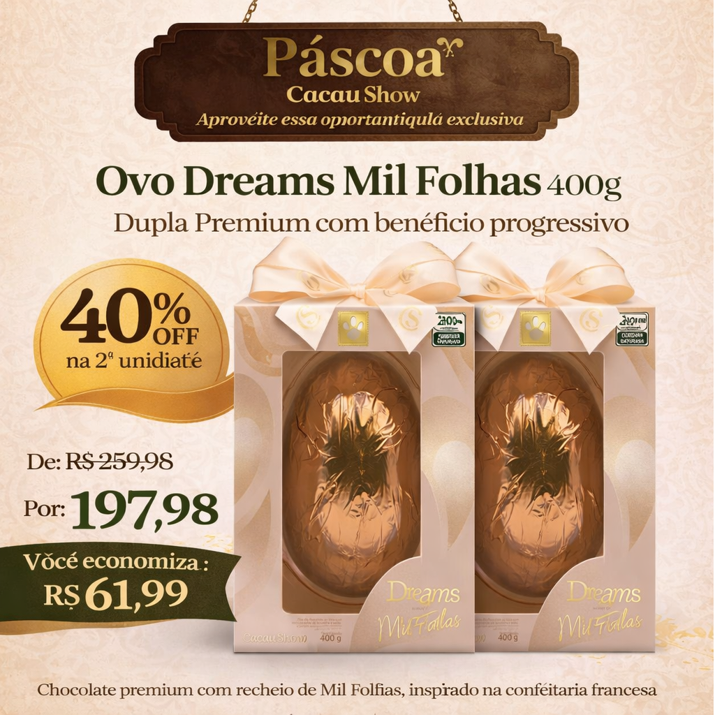 2X OVOS DREAMS MIL FOLHAS