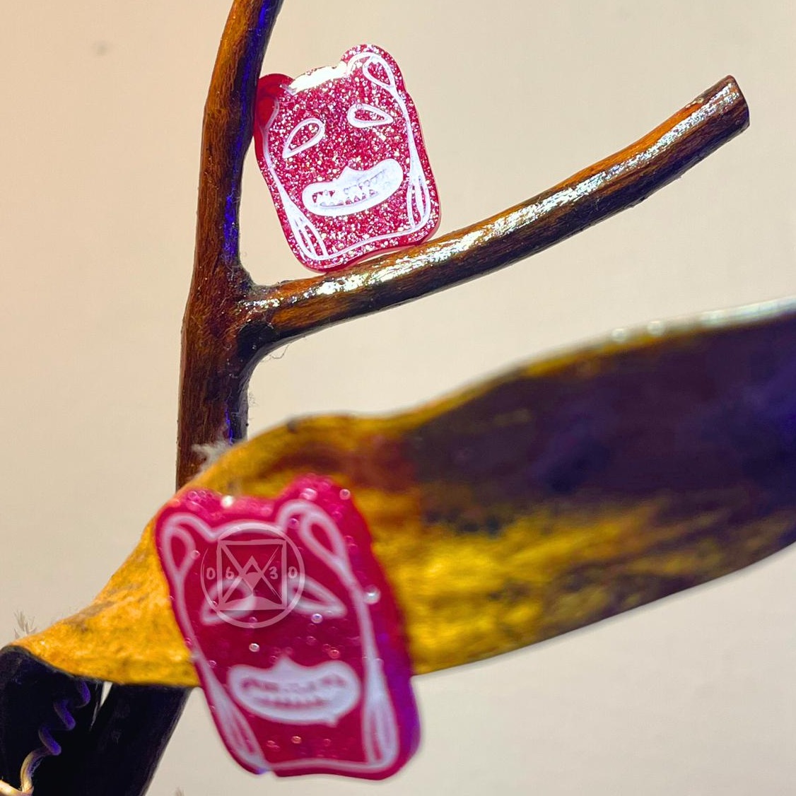 BRINCO RAFA LA URSA GLITTER MINI  - 1 PAR