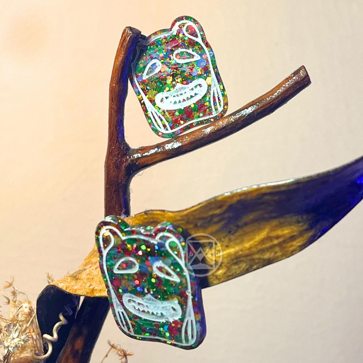 BRINCO RAFA LA URSA GLITTER  - 1 PAR