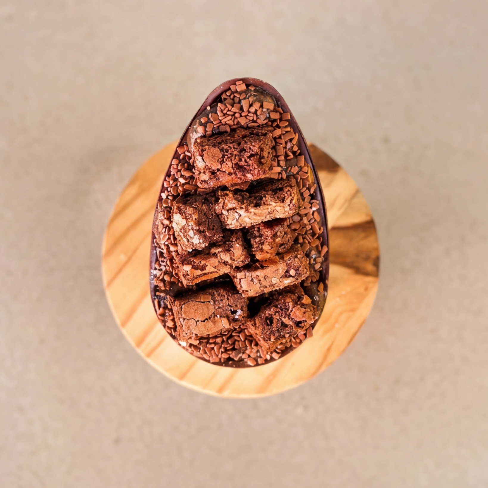 Ovo de colher  Brownie e dueto de brigadeiro