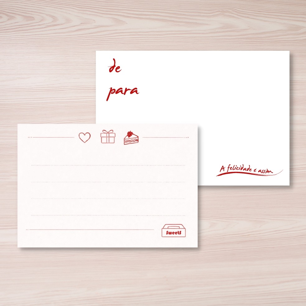 Cartão personalizado para presente