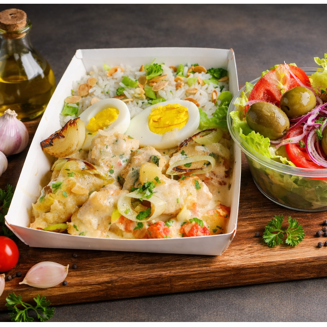 BACALHAU À MODA DO CHEF + 1 mini tortinha de chocolate - Limitado 