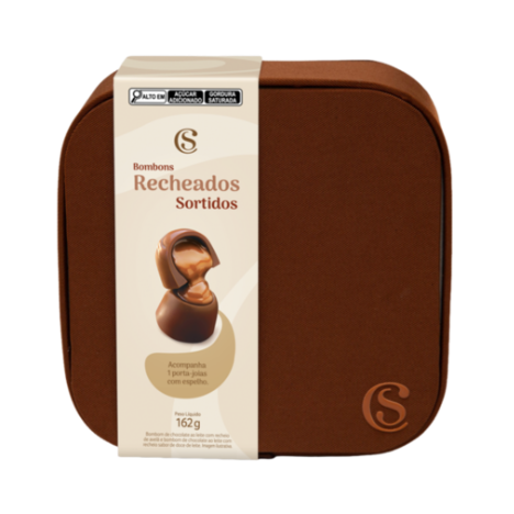 Porta Joias com Bombons de Doce de Leite e Avelã 162g