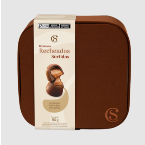 Porta Joias com Bombons de Doce de Leite e Avelã 162g