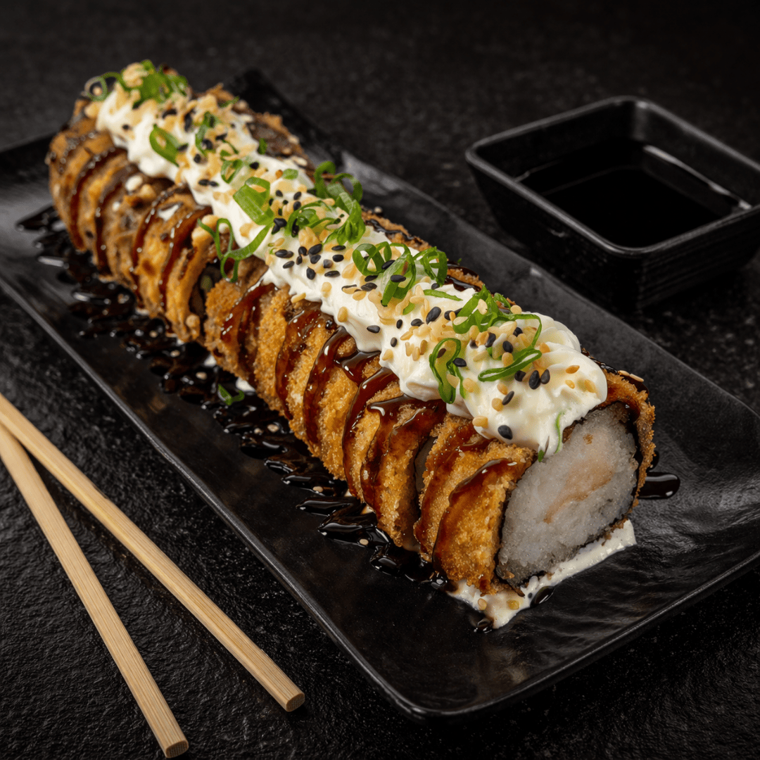 Hot Roll Premium de Salmão com Cream Cheese (10 peças) - PROMO DE SEXTA FEIRA