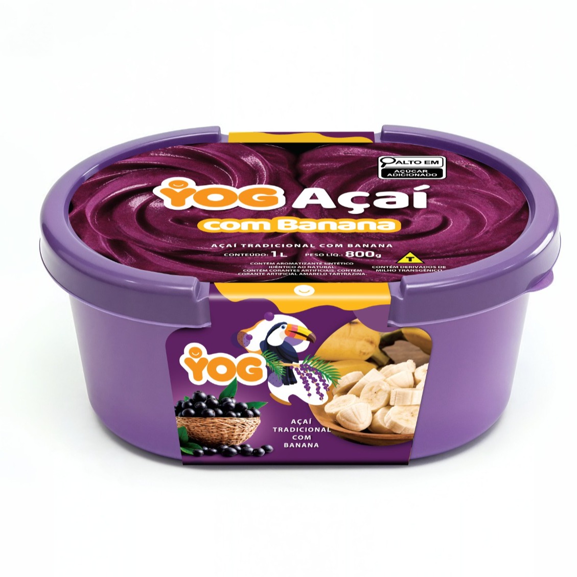 Açaí com Banana - Pote 1,0L