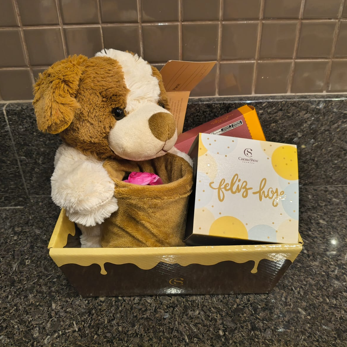 Cesta com pelucia cod 8074