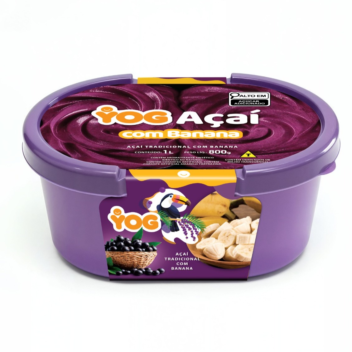 Açaí com Banana - Pote 1,0L