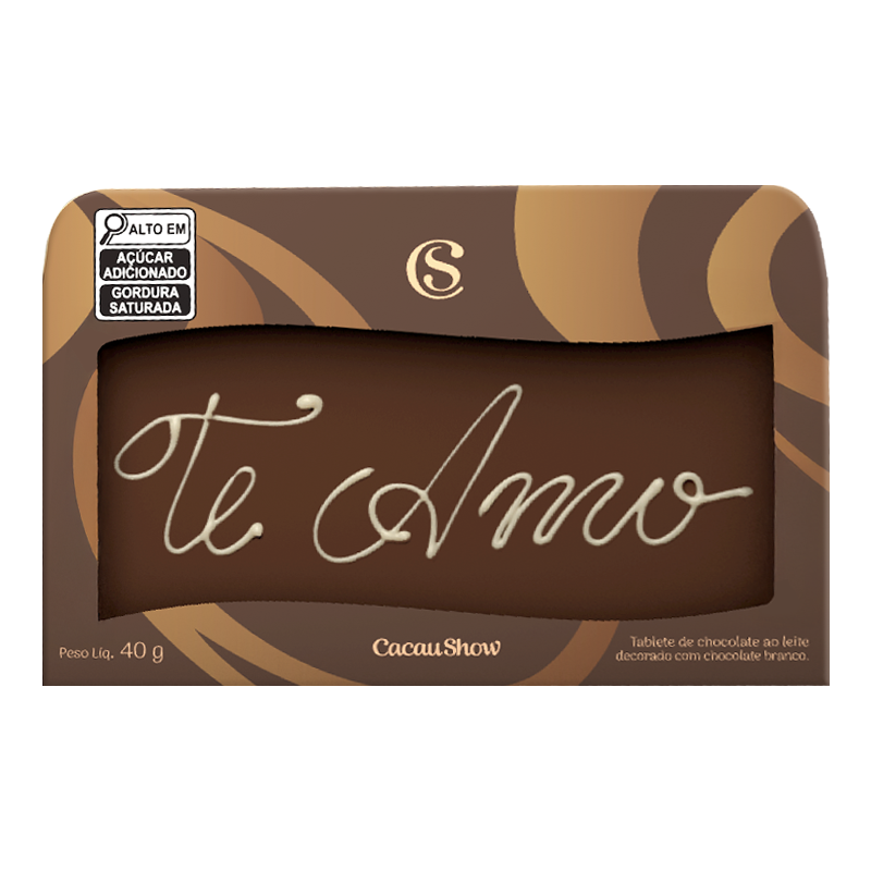 Tablete Ao Leite Chocoarte Te Amo 40g