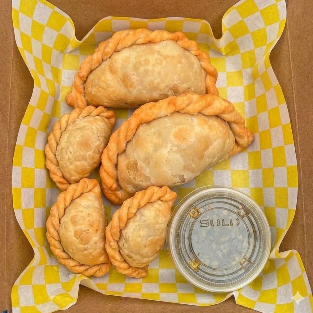 2 pastéis grandes + 3 mini pastéis doces + 1 bebida Grátis