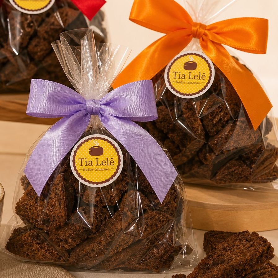 Pedaçinho de Bolo Crocante + Calda de Chocolate