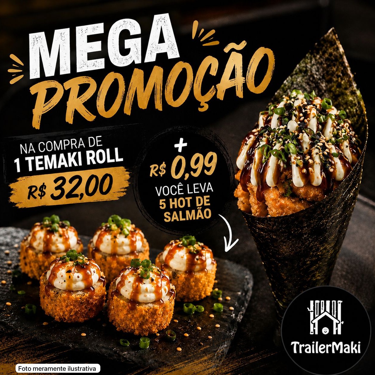 Promoção temaki roll