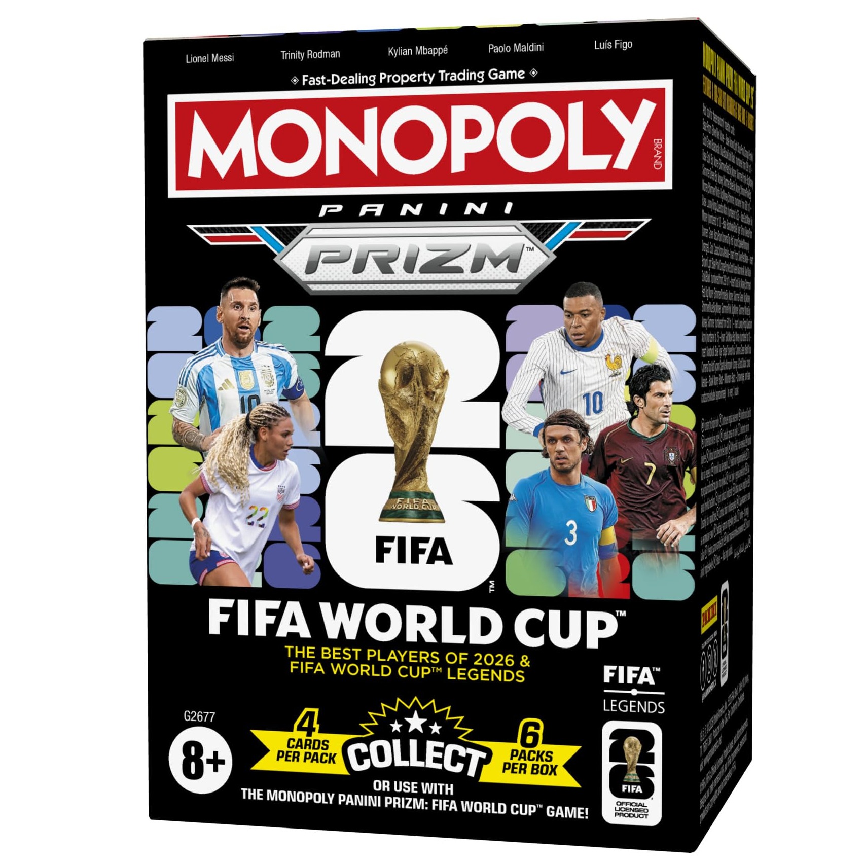 (ING) Booster Box Monopoly Panini Prizm: Current Stars and FIFA World Cup Legends Tcg^