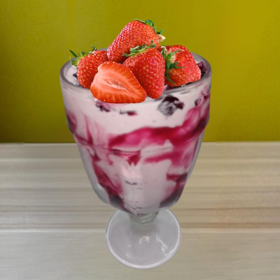 MILK SHAKE GOURMET DE MORANGO
