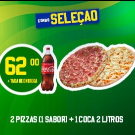COMBO: 2 Pizzas Grandes + Coca-Cola 2L
