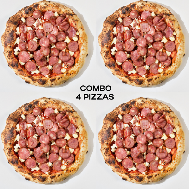 COMBO Pizza Calabresa I 4 unidades I RefrigeradaI 28cm