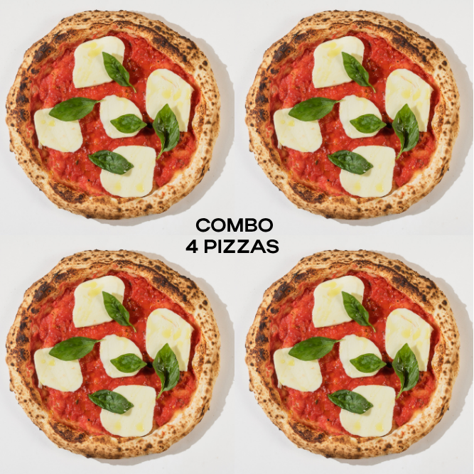 COMBO Pizza Marguerita Clássica I 4 unidades I Refrigerada I 28cm