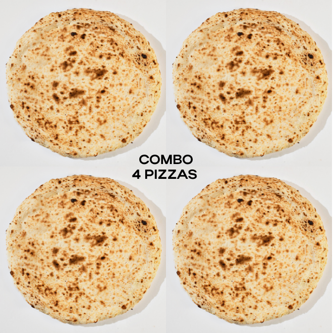 COMBO Pizza Bianca I 4 unidades I Refrigerada I 28cm