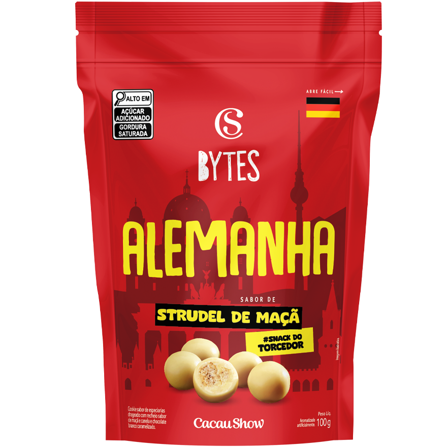Drageado Bytes Alemanha Strudel de Maçã 100g 