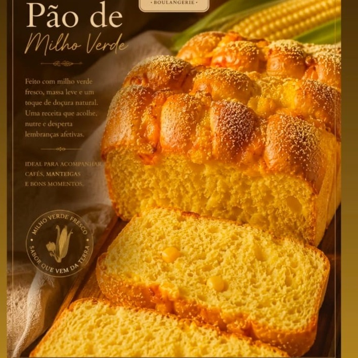 BRIOCHE MILHO VERDE 600g COM CREME