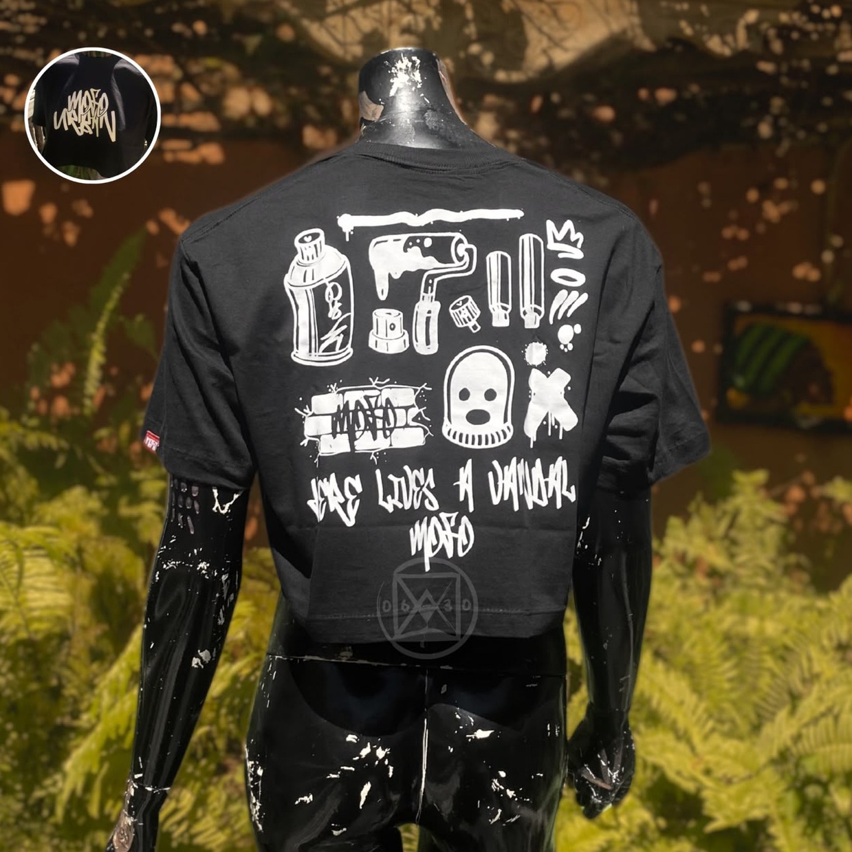 CROOPED  MOFO VANDAL BLACK M - 1 UNID