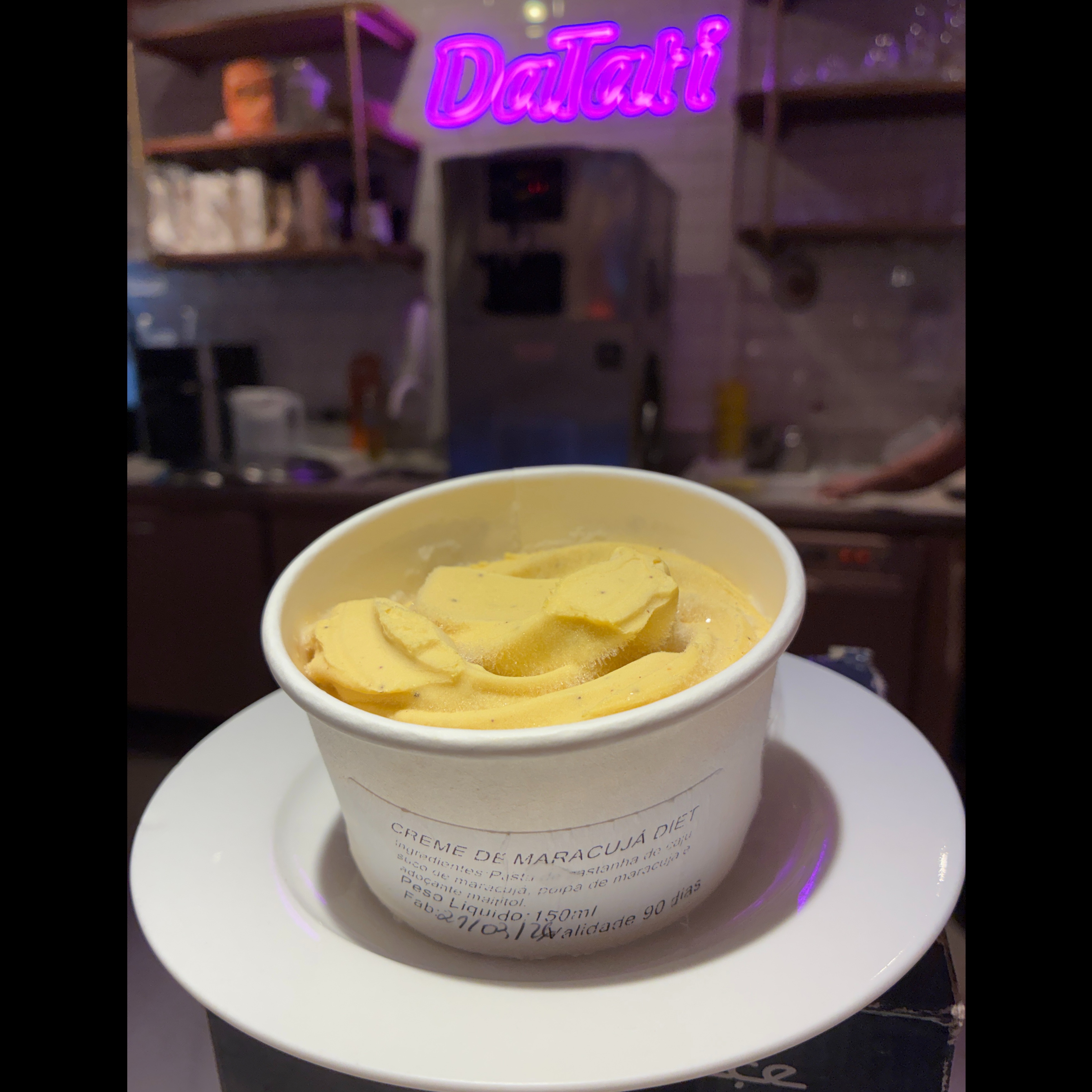 sorvete de maracujá com maltitol
