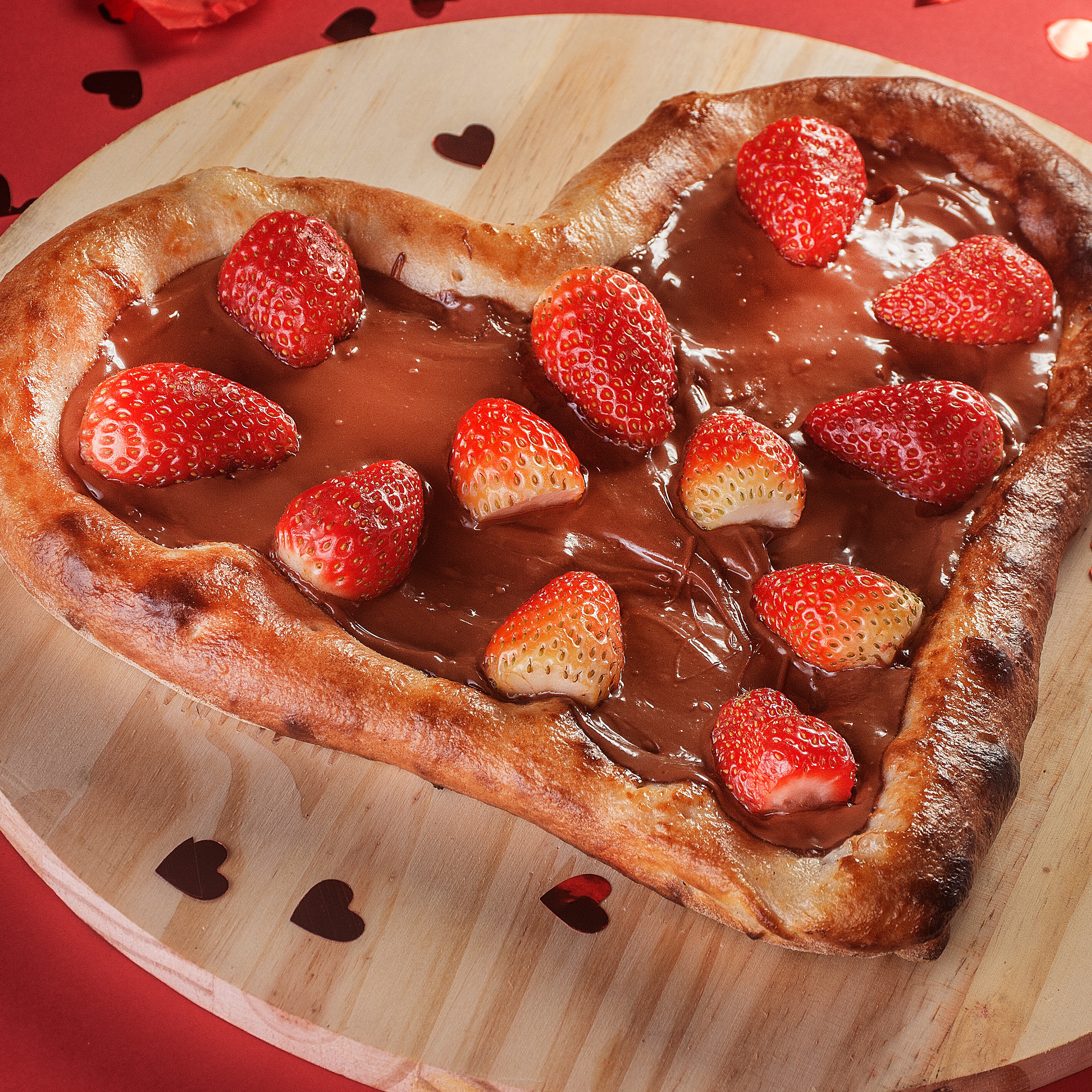 Pizza Doce de Coração | Mês dos namorados
