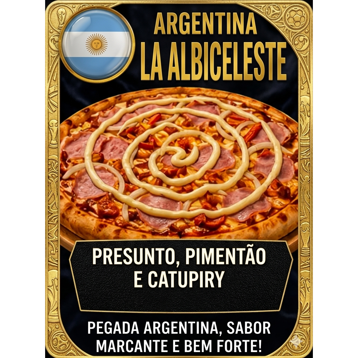 Pizza La Albiceleste "Argentina" - 8 Fatias